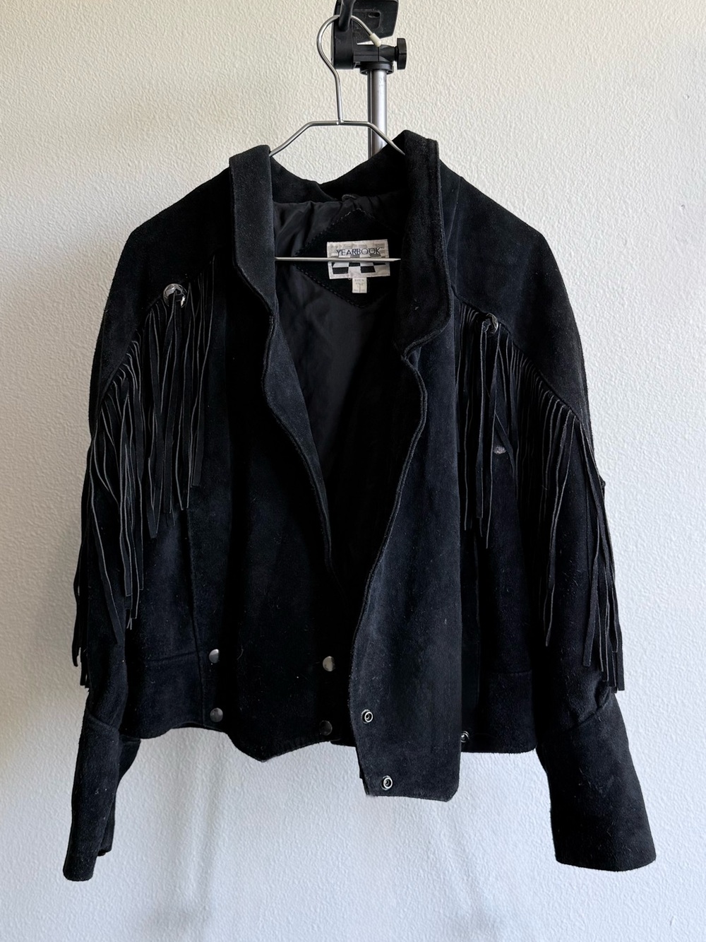 Women’s Black Suede Fringe Leather Jacket